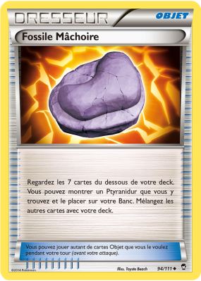 Carte Pokémon Fossile Mâchoire 94/111 Peu commune Poings Furieux