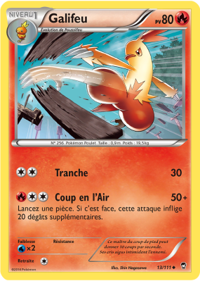 Carte Pokémon Galifeu 13/111 Peu commune Poings Furieux