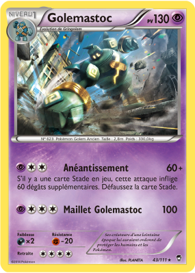 Carte Pokémon Golemastoc 43/111 Rare Poings Furieux
