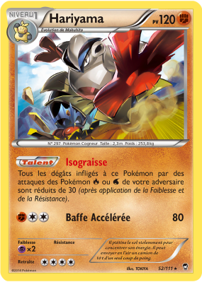 Carte Pokémon Hariyama 52/111 Rare Poings Furieux