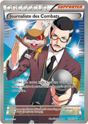 Carte Pokémon Journaliste des Combats 109/111 Ultra Rare Poings Furieux
