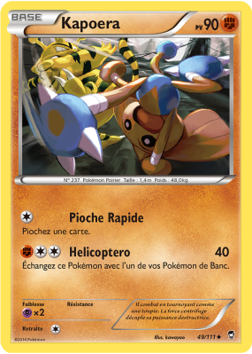 Carte Pokémon Kapoera 49/111 Peu commune Poings Furieux