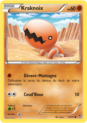 Carte Pokémon Kraknoix 53/111 Commune Poings Furieux