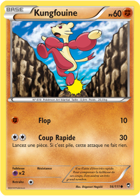 Carte Pokémon Kungfouine 56/111 Commune Poings Furieux