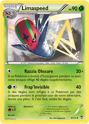 Carte Pokémon Limaspeed 9/111 Peu commune Poings Furieux