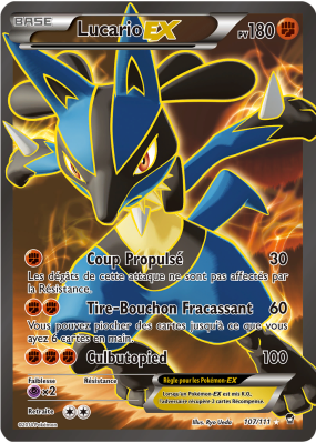 Carte Pokémon Lucario-EX 107/111 Ultra Rare Poings Furieux
