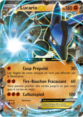 Carte Pokémon Lucario-EX 54/111 Ultra Rare Poings Furieux