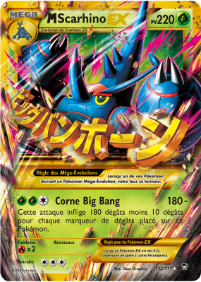 Carte Pokémon M-Scarhino-EX 112/111 Ultra Rare Poings Furieux
