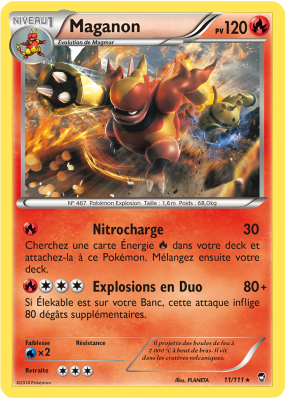 Carte Pokémon Maganon 11/111 Rare Poings Furieux