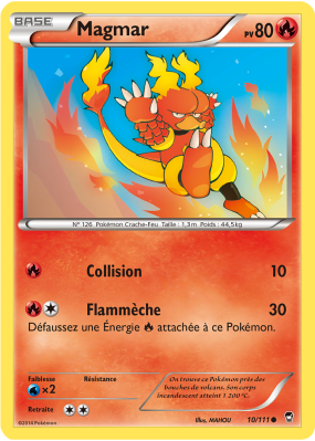 Carte Pokémon Magmar 10/111 Commune Poings Furieux