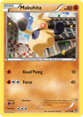 Carte Pokémon Makuhita 51/111 Commune Poings Furieux