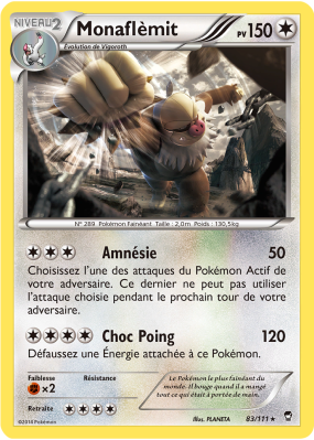 Carte Pokémon Monaflèmit 83/111 Holographique Poings Furieux