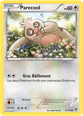 Carte Pokémon Parecool 81/111 Commune Poings Furieux
