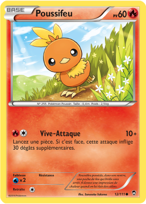 Carte Pokémon Poussifeu 12/111 Commune Poings Furieux