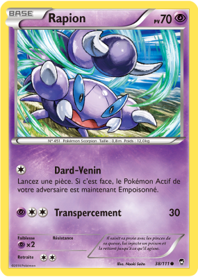 Carte Pokémon Rapion 38/111 Commune Poings Furieux
