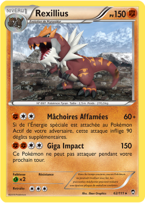 Carte Pokémon Rexillius 62/111 Rare Poings Furieux