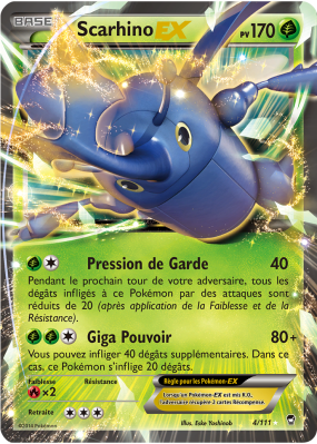 Carte Pokémon Scarhino-EX 4/111 Ultra Rare Poings Furieux