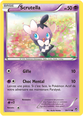 Carte Pokémon Scrutella 39/111 Commune Poings Furieux