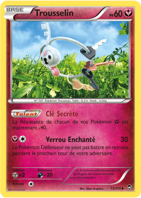 Carte Pokémon Trousselin 73/111 Peu commune Poings Furieux