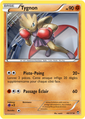 Carte Pokémon Tygnon 48/111 Peu commune Poings Furieux