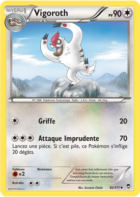 Carte Pokémon Vigoroth 82/111 Peu commune Poings Furieux