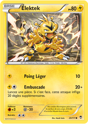 Carte Pokémon Élektek 29/111 Commune Poings Furieux