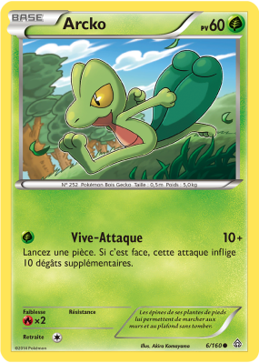 Carte Pokémon Arcko 6/160 Commune Primo-Choc