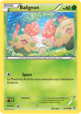 Carte Pokémon Balignon 15/160 Commune Primo-Choc
