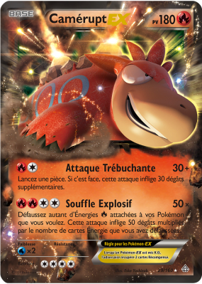 Carte Pokémon Camérupt-EX 29/160 Ultra Rare Primo-Choc