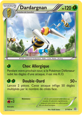 Carte Pokémon Dardargnan 3/160 Rare Primo-Choc