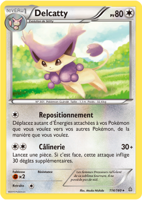 Carte Pokémon Delcatty 114/160 Rare Primo-Choc