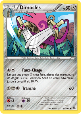 Carte Pokémon Dimoclès 99/160 Peu commune Primo-Choc