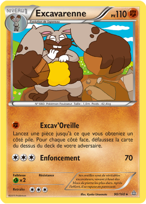 Carte Pokémon Excavarenne 90/160 Rare Primo-Choc