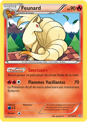 Carte Pokémon Feunard 21/160 Rare Primo-Choc