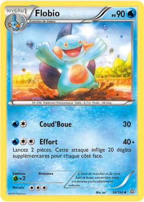 Carte Pokémon Flobio 34/160 Peu commune Primo-Choc