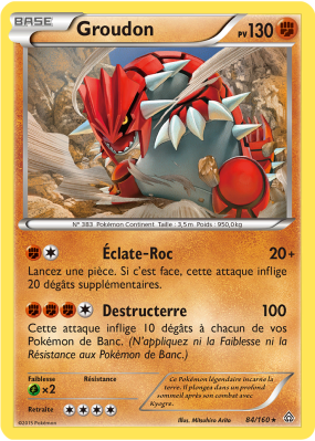 Carte Pokémon Groudon 84/160 Rare Primo-Choc