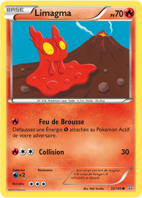 Carte Pokémon Limagma 22/160 Commune Primo-Choc