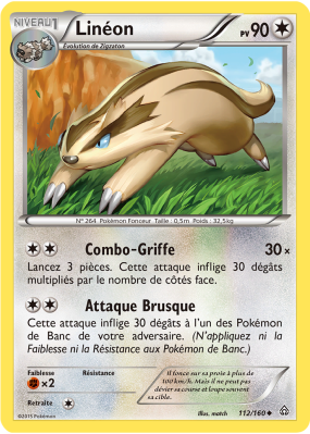 Carte Pokémon Linéon 112/160 Peu commune Primo-Choc