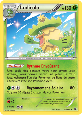 Carte Pokémon Ludicolo 12/160 Holographique Primo-Choc