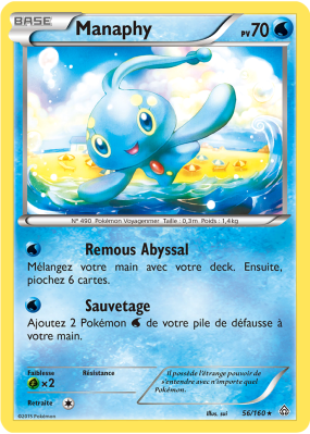 Carte Pokémon Manaphy 56/160 Holographique Primo-Choc
