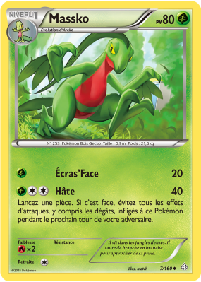 Carte Pokémon Massko 7/160 Peu commune Primo-Choc