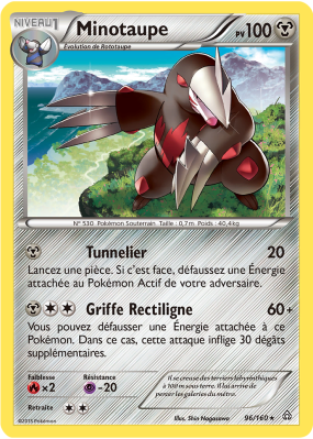 Carte Pokémon Minotaupe 96/160 Rare Primo-Choc