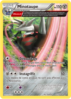 Carte Pokémon Minotaupe 97/160 Holographique Primo-Choc
