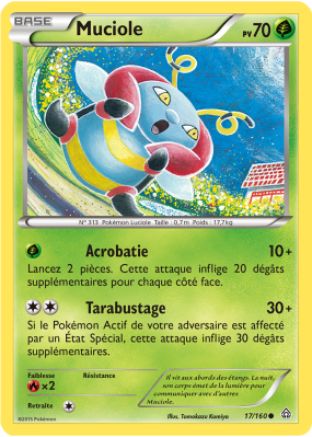 Carte Pokémon Muciole 17/160 Commune Primo-Choc
