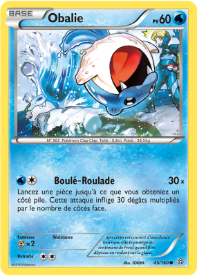 Carte Pokémon Obalie 45/160 Commune Primo-Choc