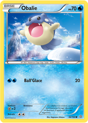Carte Pokémon Obalie 46/160 Commune Primo-Choc