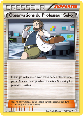 Carte Pokémon Observations du Professeur Seko 134/160 Peu commune Primo-Choc