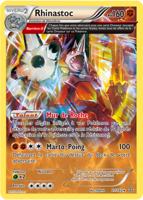 Carte Pokémon Rhinastoc 77/160 Holographique Primo-Choc