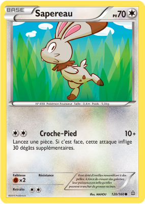 Carte Pokémon Sapereau 120/160 Commune Primo-Choc