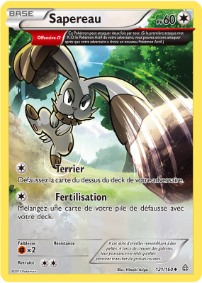 Carte Pokémon Sapereau 121/160 Peu commune Primo-Choc